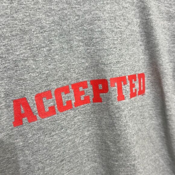 Alstyle Mens Gray‎ Short Sleeve Accepted Movie Promo Ringer T-shirt Large - Picture 2 of 8